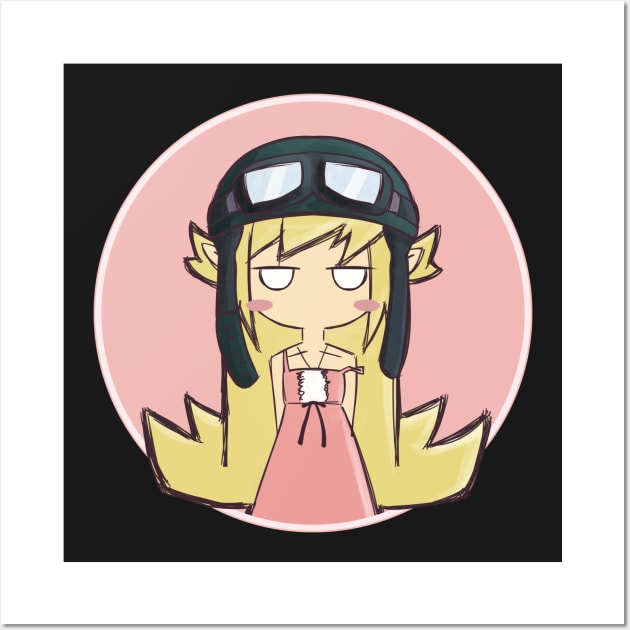 Oshino Shinobu (Monogatari Series) "Pilot Hat 2" Wall Art by Kamishirts